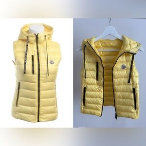 Moncler Women's Bright Yellow Hooded Vest